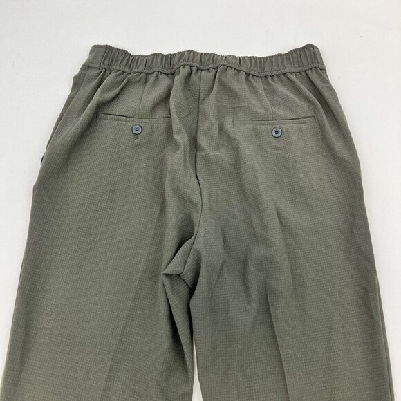 H&M Womens High Rise Pull On Straight Leg Ankle Dress Pants Green 10 Pockets - Picture 6 of 9